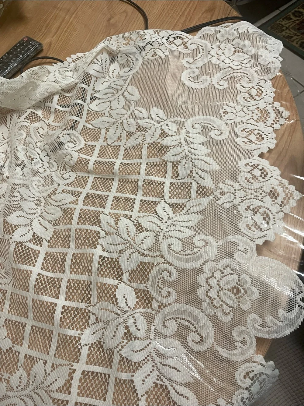 Elegant White Lace Table Runner - Home Accents ,190/63 Inches.